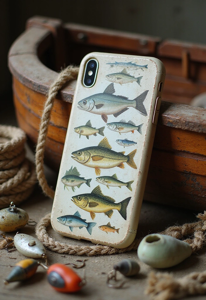 15 Stunning Fishing-Themed Phone Cases That Every Angler Needs to Own! - 1. Vintage Fish Art Case