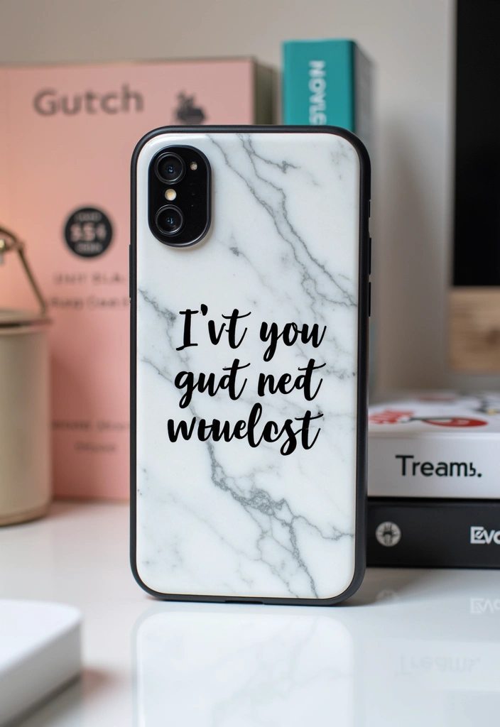 15 Stunning Marble Phone Cases That'll Make Your Friends Jealous! - 12. Marble Cases with Quotes