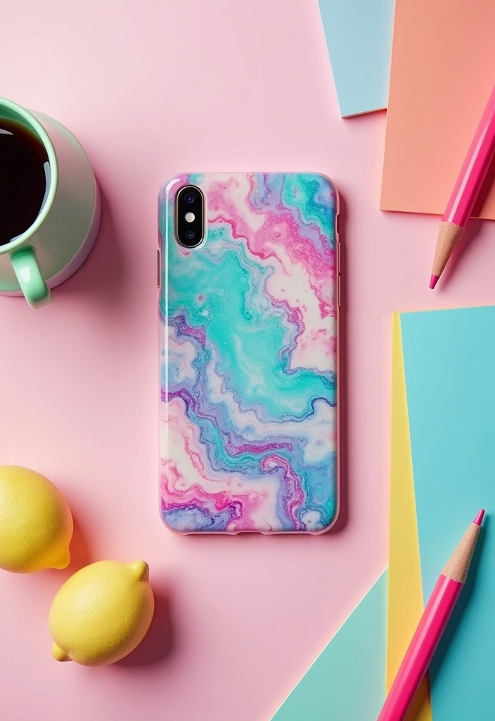 15 Stunning Marble Phone Cases That'll Make Your Friends Jealous! - 4. Vibrant Colorful Marble Designs