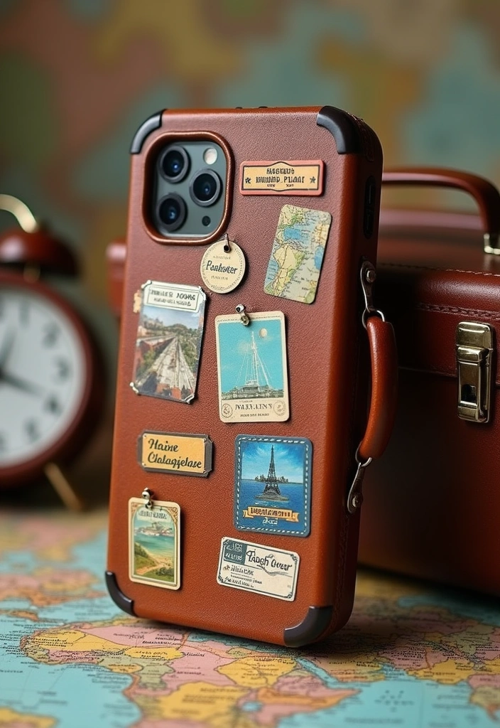 19 Travel-Themed Custom Phone Cases That'll Inspire Your Next Adventure (Don't Miss #4!) - 18. Retro Suitcase Designs
