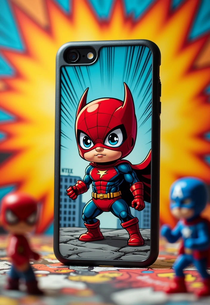 20 Kawaii Anime Phone Cases That Will Make You Squeal with Joy (Don’t Miss #5!) - 15. Superhero Kawaii