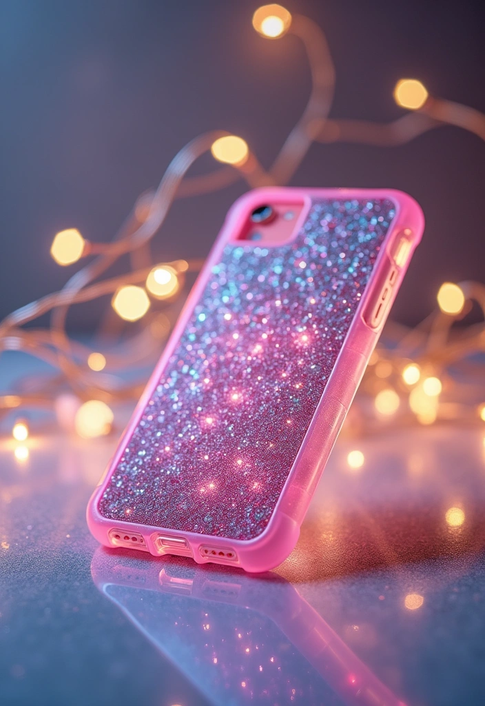 20 Kawaii Phone Cases That Will Make Your Heart Melt (You Won't Believe #5!) - 6. Glitter and Glam