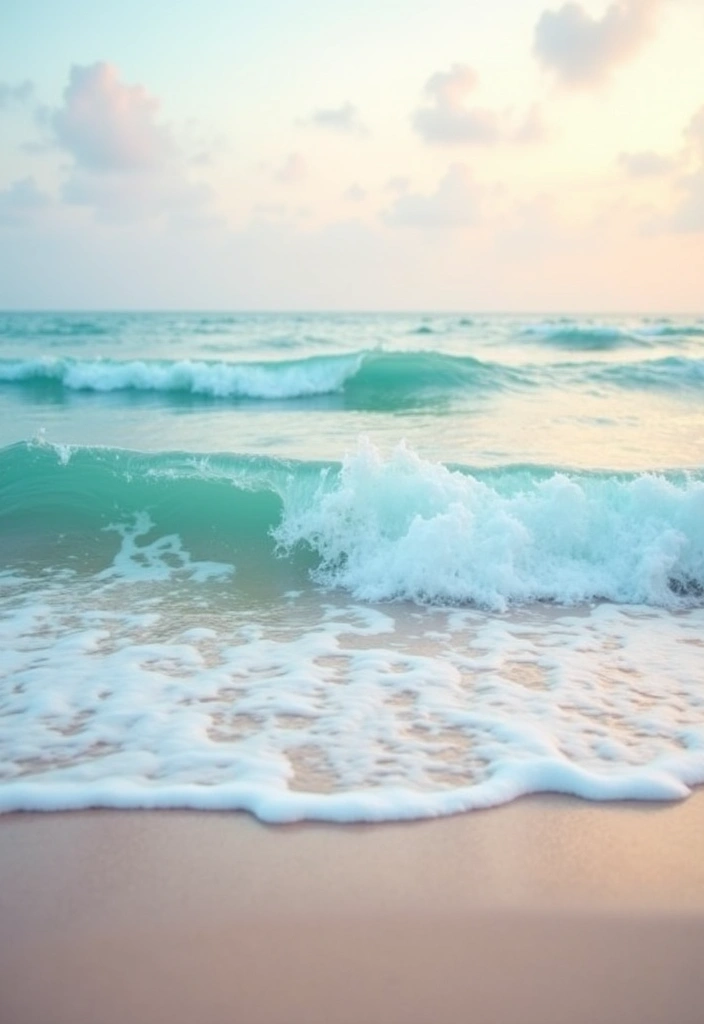 25 Dreamy Pastel iPhone Wallpapers That Will Make Your Heart Skip a Beat! - 2. Serene Ocean Waves