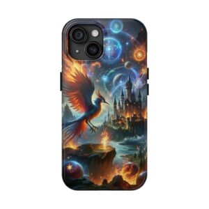 Magic Avian Wizard & Celestial Fire: Enchanting Castle Phone Case