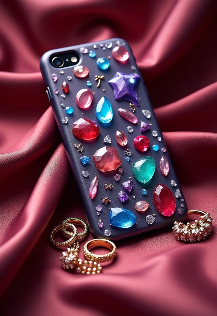 17 Custom Phone Cases That'll Make Your Friends Jealous (You Won't Believe #9!) - 15. Gemstone Glam