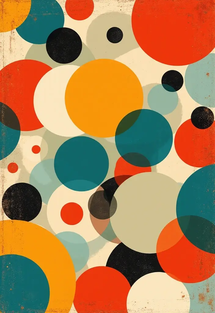 20 Mind-Blowing Abstract iPhone Wallpapers That Will Transform Your Screen! - 11. Retro Vibes with Abstract Circles