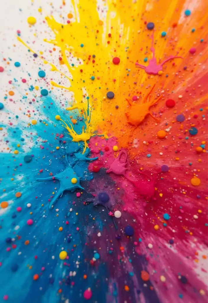 20 Mind-Blowing Abstract iPhone Wallpapers That Will Transform Your Screen! - 8. Whimsical Splashes of Paint