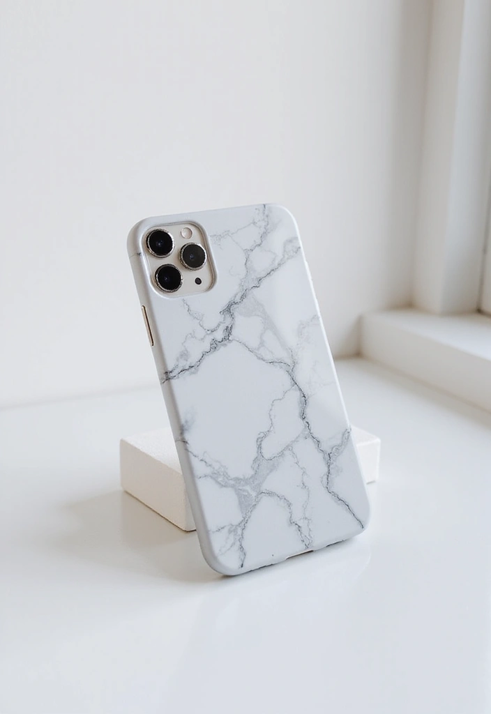 20 Personalized Phone Cases That Are Basically Mini Masterpieces (Number 7 Is a Showstopper!) - 2. Minimalistic Marble