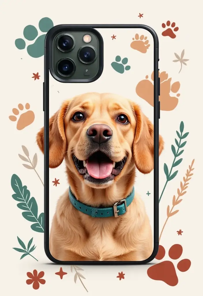 20 Personalized Phone Cases That Are Basically Mini Masterpieces (Number 7 Is a Showstopper!) - 7. Personalized Pet Portraits