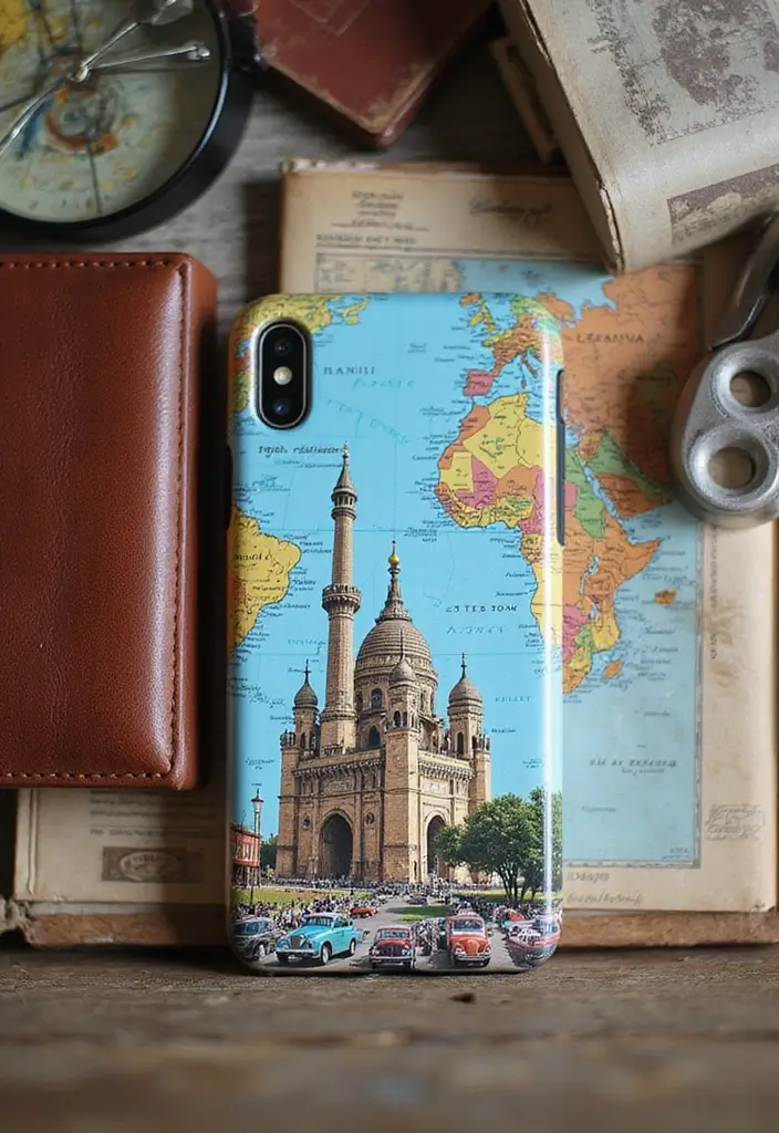 20 Personalized Phone Cases That Are Basically Mini Masterpieces (Number 7 Is a Showstopper!) - 8. Travel-Inspired Designs