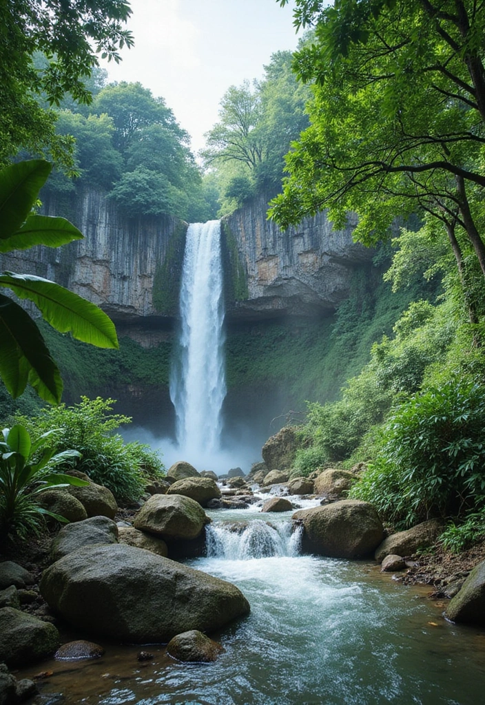 21 Breathtaking Nature Wallpapers for Your iPhone That'll Make You Feel Like You're on Vacation! - 21. Scenic Tropical Waterfalls