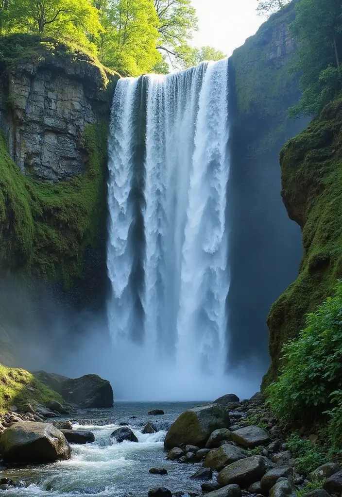 21 Breathtaking Nature Wallpapers for Your iPhone That'll Make You Feel Like You're on Vacation! - 6. Majestic Waterfalls