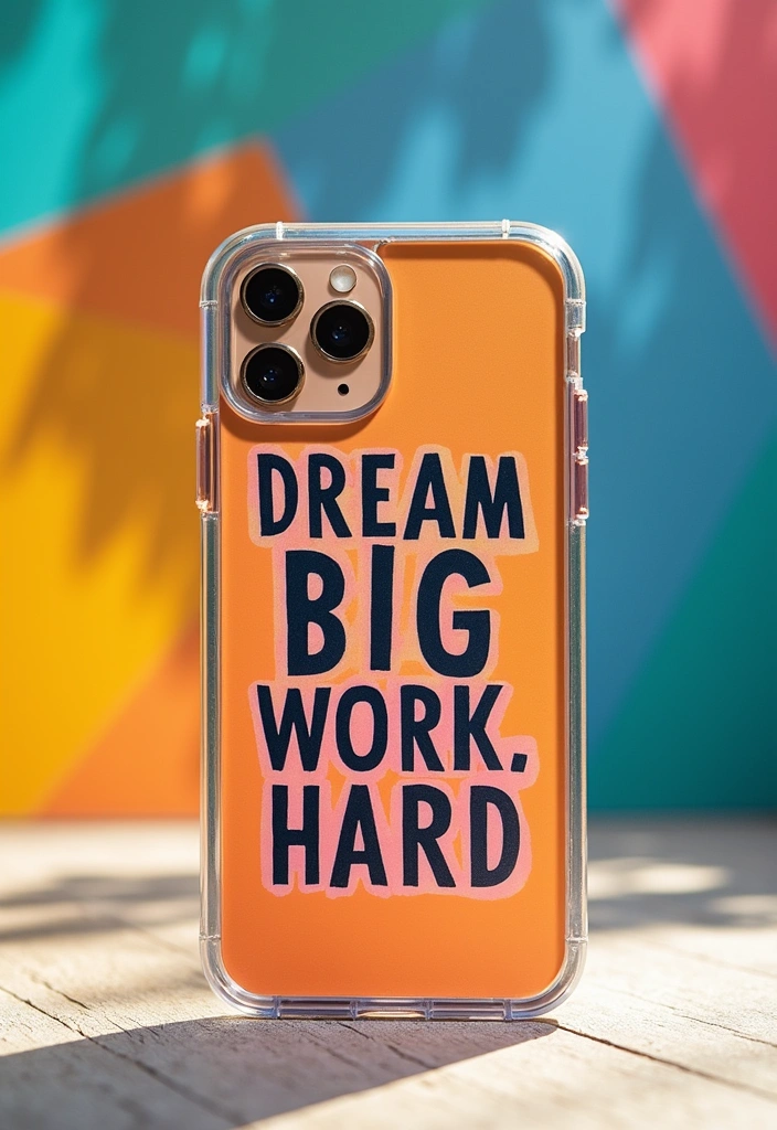 22 Motivational Custom iPhone Cases That'll Inspire You Daily (You Won't Forget #8!) - 2. 'Dream Big, Work Hard'