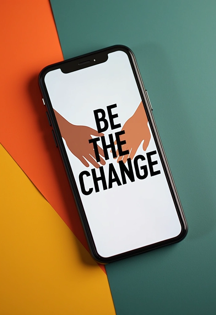 22 Motivational Custom iPhone Cases That'll Inspire You Daily (You Won't Forget #8!) - 8. 'Be the Change'