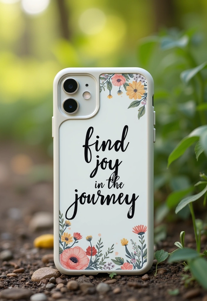22 Motivational Custom iPhone Cases That'll Inspire You Daily (You Won't Forget #8!) - 9. 'Find Joy in the Journey'