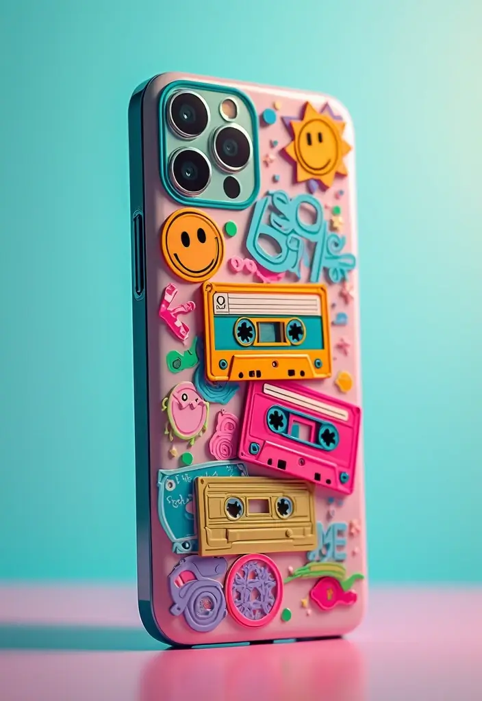21 Aesthetic Phone Stickers You Need to Elevate Your Style (You Won't Believe #7!) - 3. Retro 90s Vibes