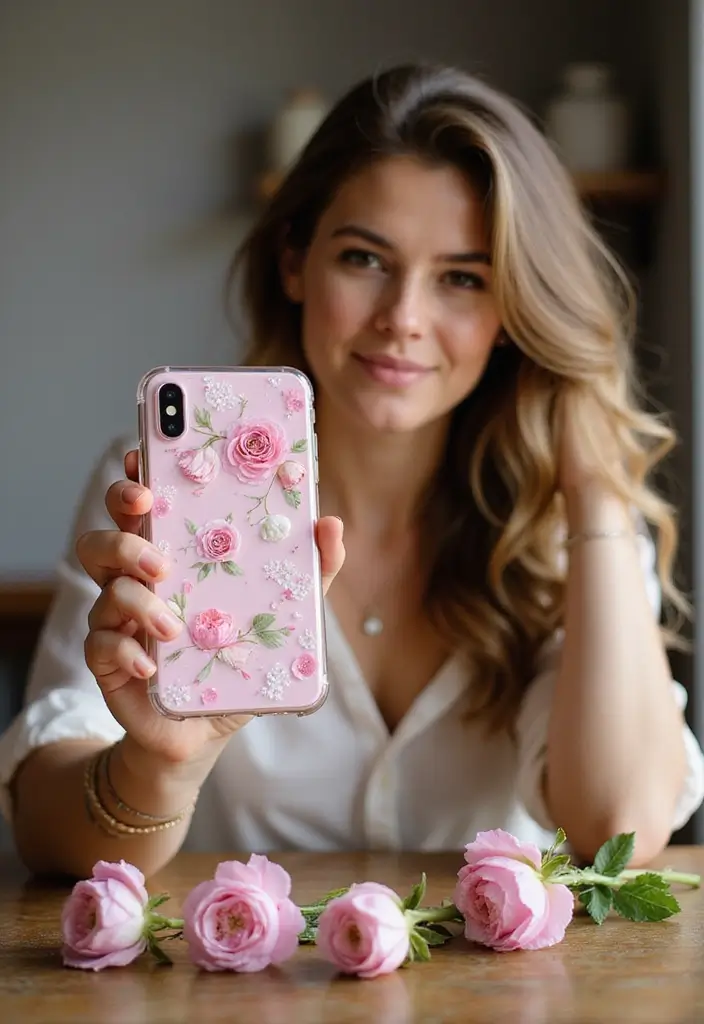 10 Stunning iPhone 16 Pink Cases That Will Elevate Your Style Instantly! - 3. The Elegant Pink Floral Case
