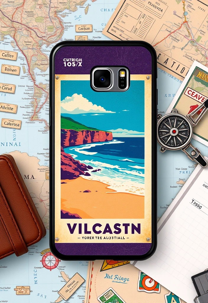 16 Artistic Phone Cases That Are Like Mini Masterpieces (You'll Fall for #9!) - 4. Vintage Travel Posters