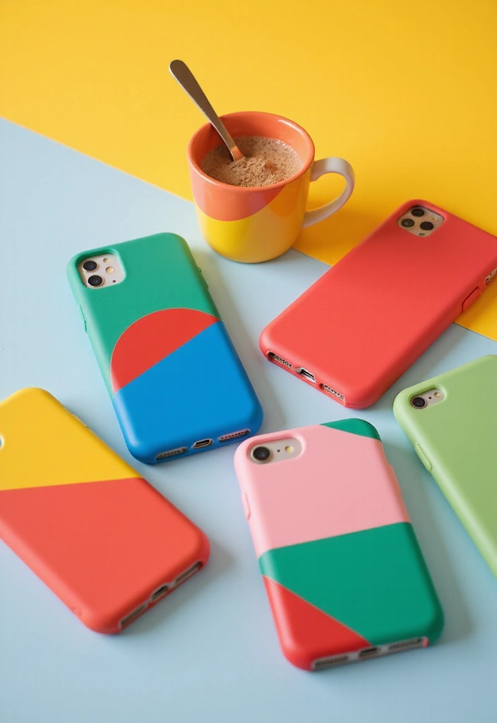 21 Stunning Phone Case Inspo Ideas That Will Make Your Friends Jealous! - 18. Color Block Styles