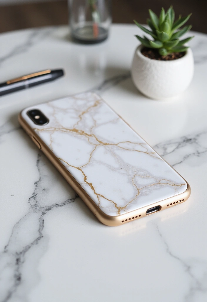 12 Trendy iPhone Cases That Will Make Your Phone the Star of the Show! - 1. Chic Marble Design