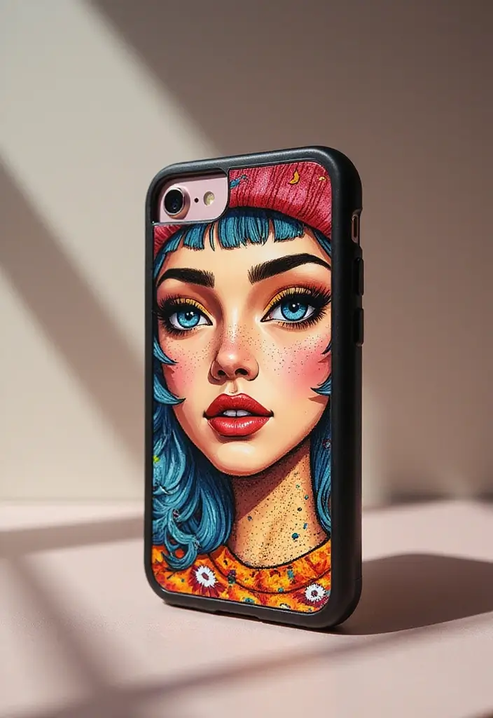 15 Mind-Blowing Artistic Phone Case Ideas That'll Make Your Friends Jealous! - 4. Artistic Portraits 1