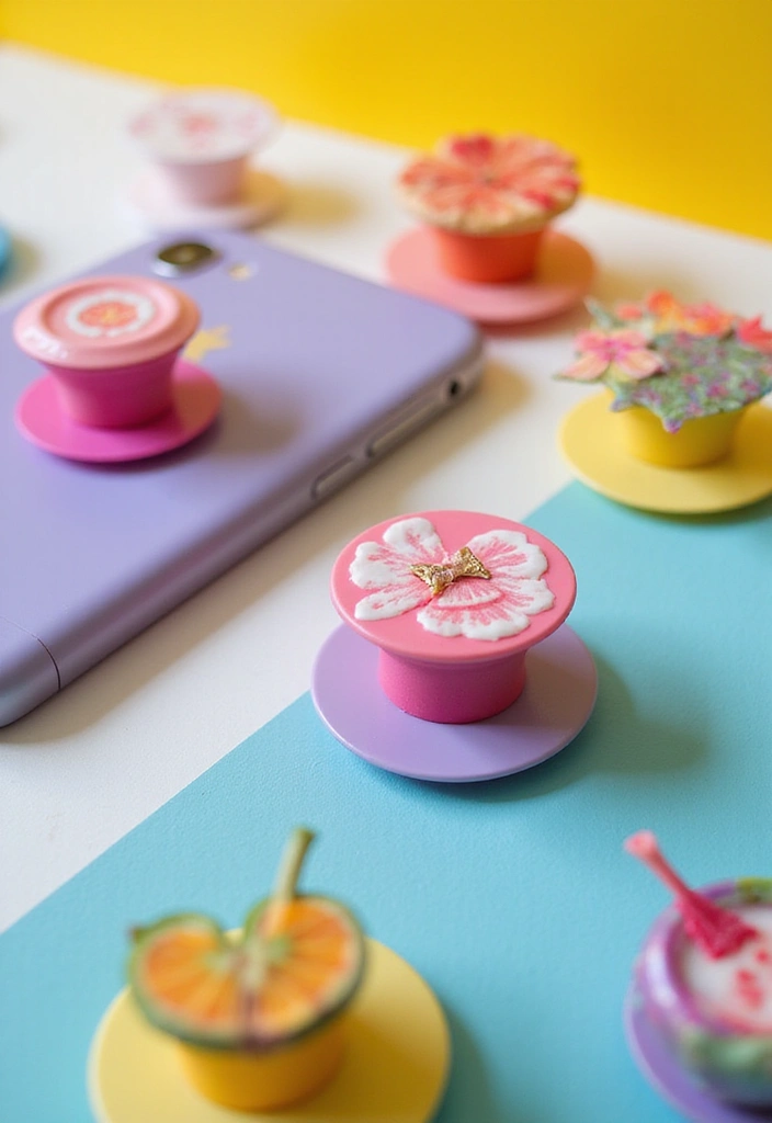 Unlock the Ultimate Fashion Statement: 10 Chic Accessories for Your iPhone 16 Pro Max! - 7. Customized Pop Grips