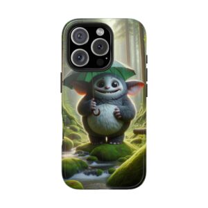 "Cheery Giant Creature Protecting Rainy Forest- Phone Case"- Phone Case