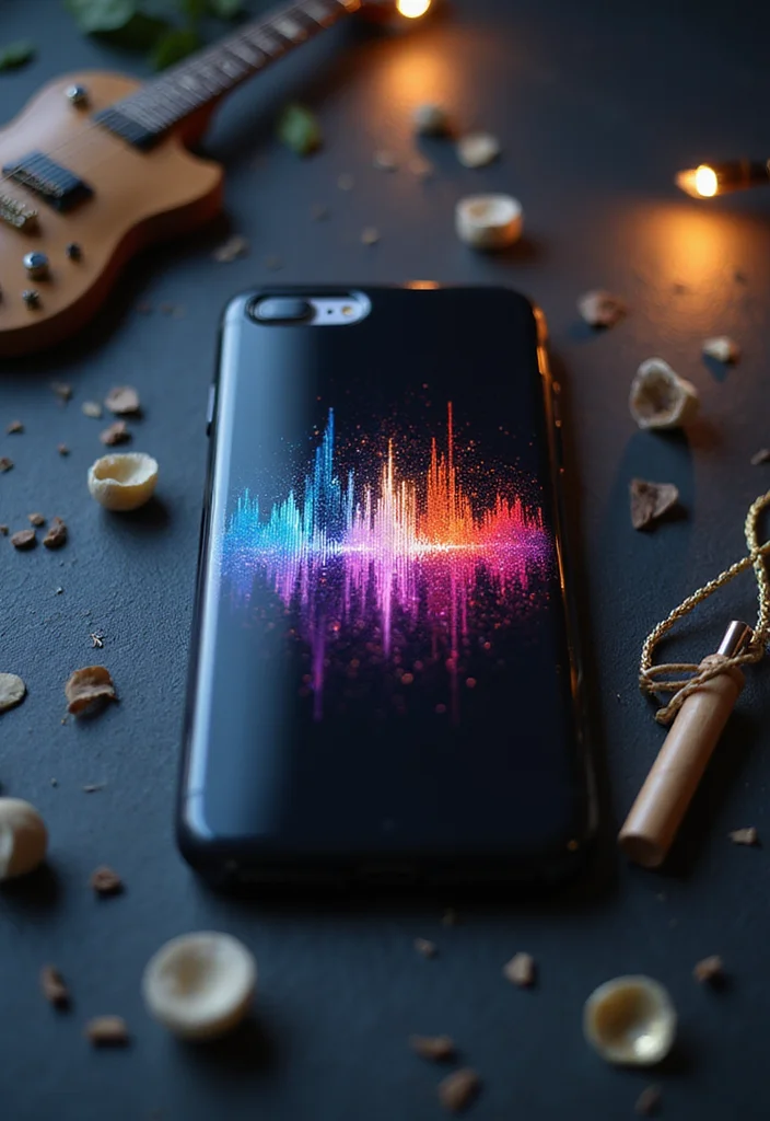 20 Custom iPhone Case Designs That'll Make Your Friends Jealous (Wait Until You See #15!) - 16. Sound Wave Patterns 1