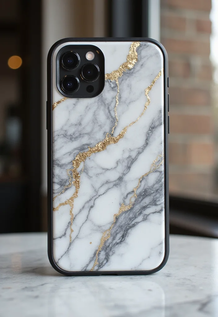 20 Custom iPhone Case Designs That'll Make Your Friends Jealous (Wait Until You See #15!) - 2. Marble Magic 1
