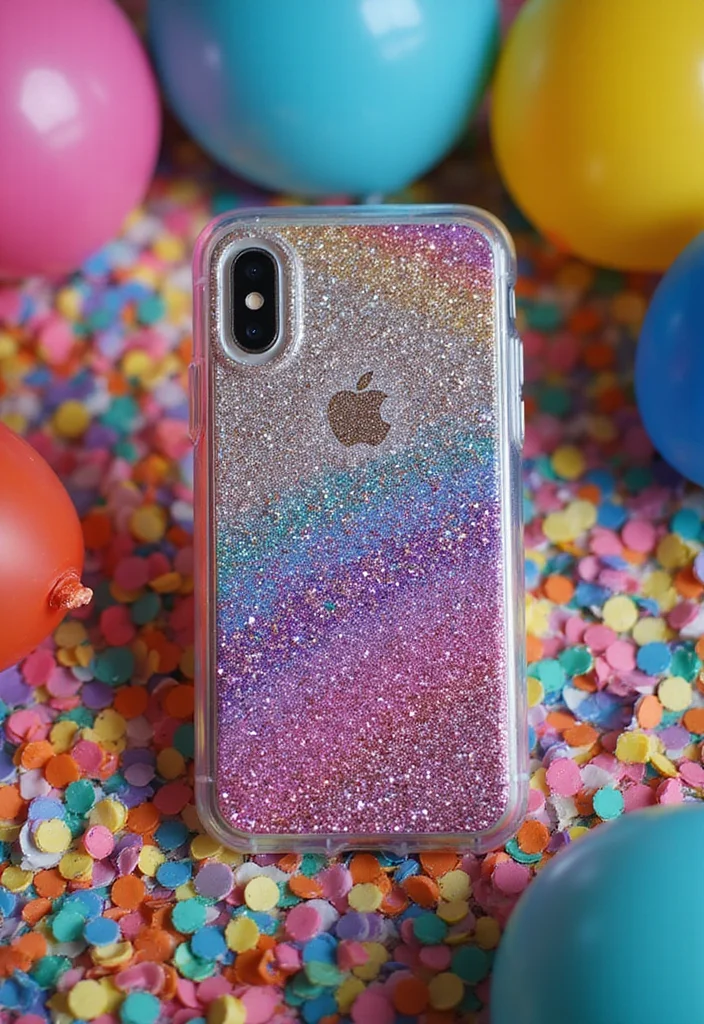 12 Stunning iPhone Cases That Are Both Trendy and Durable (You’ll Love #5!) - 9. The Artistic Glitter Case 1