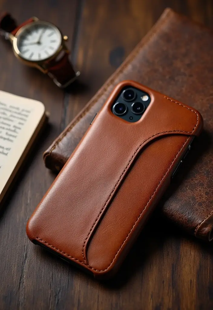 10 Stunning iPhone 16 White Cases That'll Elevate Your Style Game! - 3. Leather Elegance 1