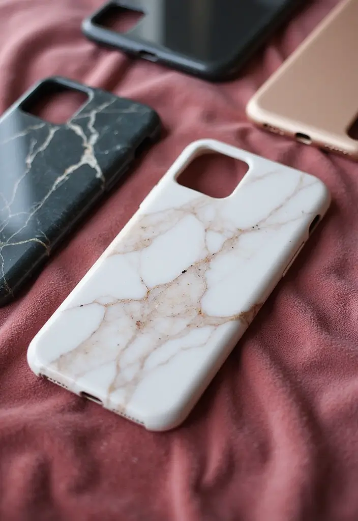 15 Trendy Phone Cases Ideas That Will Make Your Friends Jealous! - 1. Chic Marble Designs 1