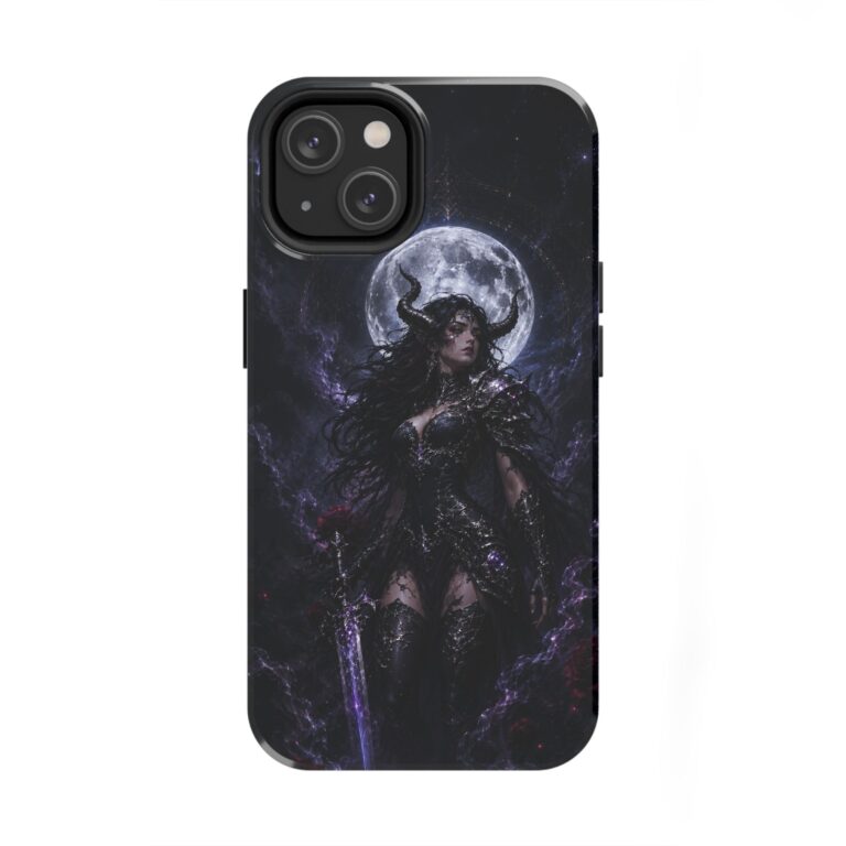 Dark Moon Valkyrie gothic warrior phone case