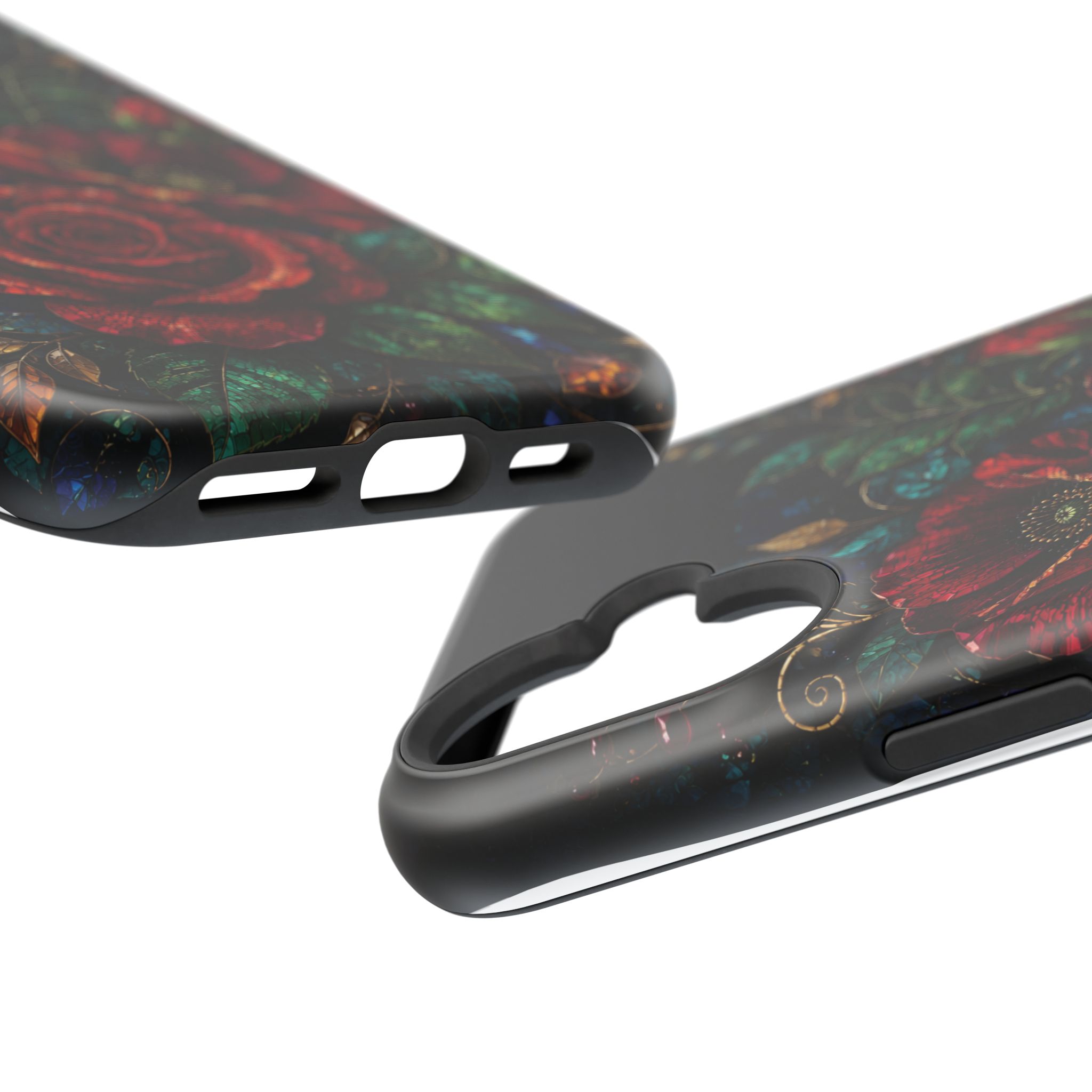 Midnight Rose Mosaic Magnetic Tough Phone Case. Gothic Floral MagSafe® Case for iPhone and Samsung - Image 76